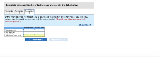 Complete this question by entering your answers in the tabs below. Required Required Required 23 If the market price for Mode