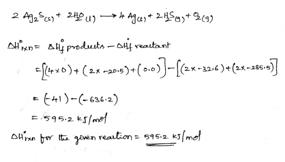 2 Ag2307+ 240 u) → agcs+ 24%e3+ 3 (9) Shoxn= she products - off reactant [4x0) + (28-2015)+(0:0)]-[(2x-3216)+(26-2855] =(H1)-