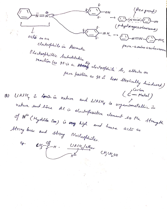 (Azo groups -OH N=NI | no k - CUENO-on (p-hyloxyazabenzene) -NH₂ - EINEN- ONH ach as an para-amino azobenzers electrophile in