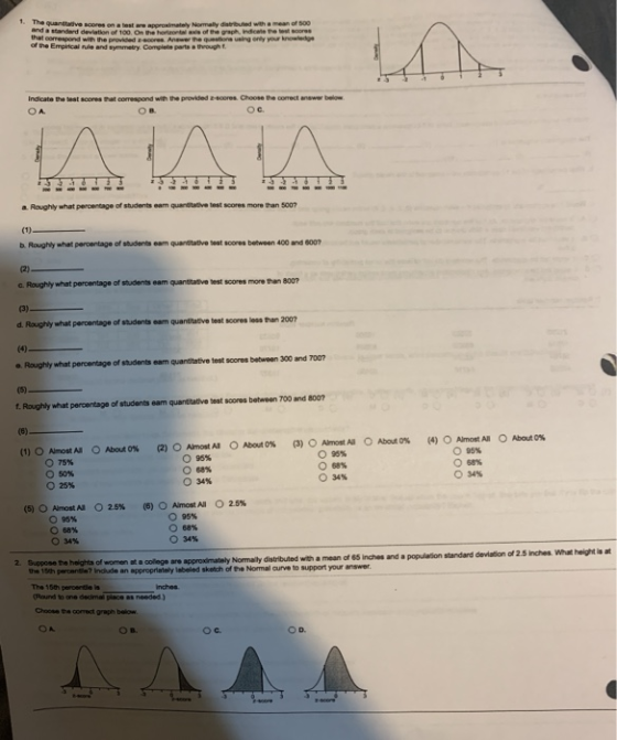 The quantitative scores on t w i ty Normally cared with a mean of 500 and a standard deviatief 100 Other graphic s that corre