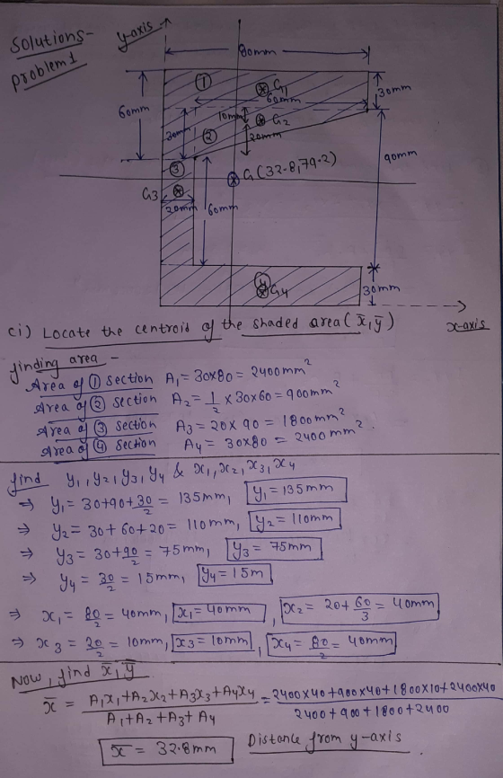 solutions- y-axis Domm problemi 130mm Gomm Tommt Fromm Bomp gomm 3 G (32-8,79-2) a3 @ Romm Comm of x-axis finding of = 2400 m