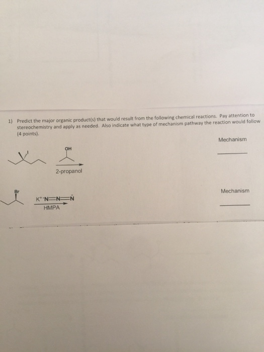 Predict the major organic product(s) that would result from the following chemical reactions. Pay attention to stereochemistr