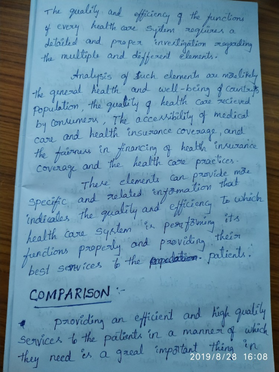 quality and efficiency of the functions health care system requires a and proper investigation regarding The of every detaile