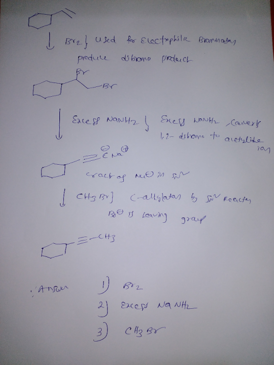 Bral used for Electrophilic Brannasay produce d bomo produch Excess Nanda | Enels Nanda Carverts 1,2- dihome To aletylide aan