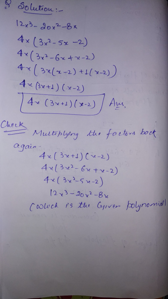 Solutiou 4 (32 52) +1 Check Mult plying the foetom bol? aaain