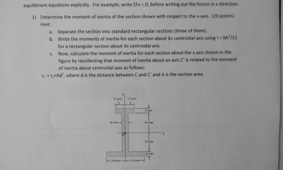0, before writing out the forces in x direction. equilibrium equations explicitly. For example, write 2Fx , co Determine the