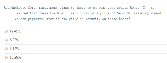 Rockinghouse Corp. management plans to issue seven-year zero coupon bonds. It has learned that these bonds will sell today at
