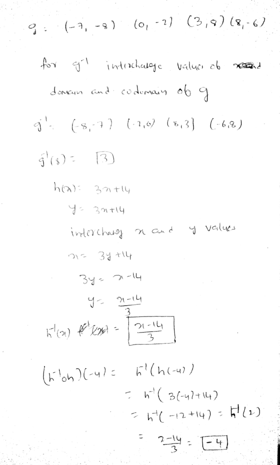 g. (-7, -8) (0, -2) (3,9) 18,-6) for gl intrachaloge values of dincan and codimain of g js 18,77 1.2,67 (8,3) 1-2,02 10,31 (