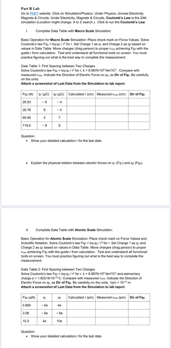 Part B Lab Go to PET website. Click on Simulation Physics Under Physics, choose Electricity Magnets & Circuits Under Electric