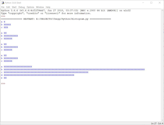 Python 3.66 Shell File Edit Shell Debug Options Window Help Python 3.6.6 (v3.6.6:4cf1f54eb, Jun 27 2018, 03:37:03) [MSC v.190