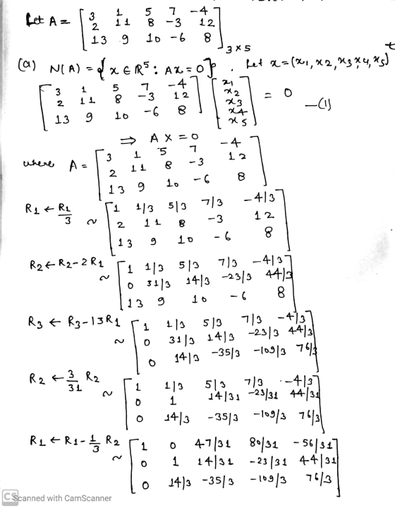 Let AS () N ) = x + Rº: Ao 3 2. 1 11 را) 5 12 where A 2. 쁨 13 1 3 5 7 -4- 2. 14 8 -3 12, 13 9 10 -6 8 35 Ref =(%,X2, M3Y4,75)