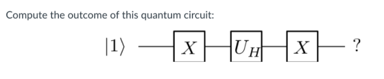Compute the outcome of this quantum circuit: