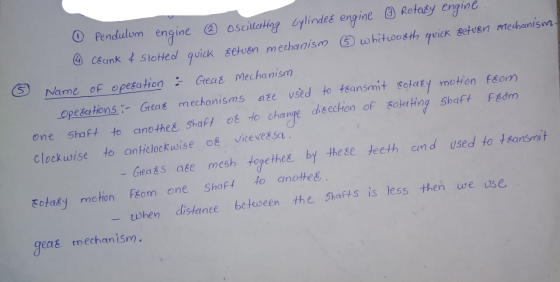 Pendulum engine © Oscillating Cylindet engine Rotazy engine O ceank 4 Slotted quick Betuen mechanism ☺ whitwo8th quick Eetven