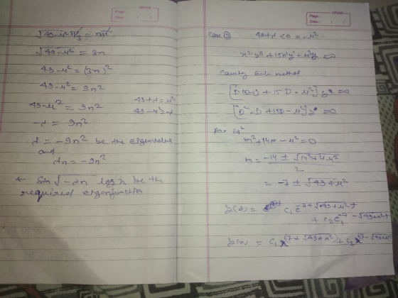 UPRAR Pe Da 143 P T ny Case (3) 43t co = 4² 149-42 = 3n 49_ge = (3n) 2 45-4²= 5n2 4-1² = 9n2 2 yll isoly-iy a camny Eule meth