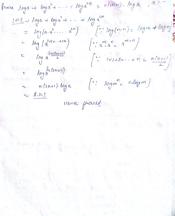 nan). Inga 2n 2 t-+2n 2nlan1) 2 2 n(2n1) log a R.H.S