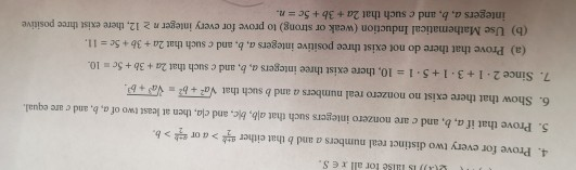 QlaJp Is Taise for all res a rec 5. Prove that if a, b, and c are nonzero integers such that alb, bic, and cla, then at least