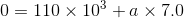 0 1 10 × 103 + a × 7.0