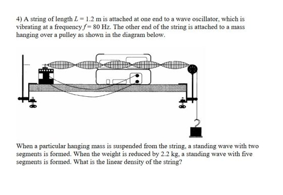 A string of length L = 1.2 m is attached at one en