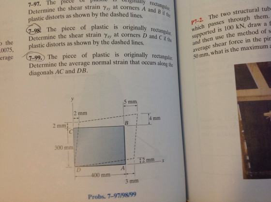 The piece of plastic is originally rectangular. De