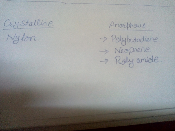 Cay stalline Ng lon Amorphaus Palybutadiene ->Neoprene Raly aride