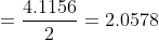 4.1156 2.0578 2.