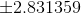 \pm 2.831359