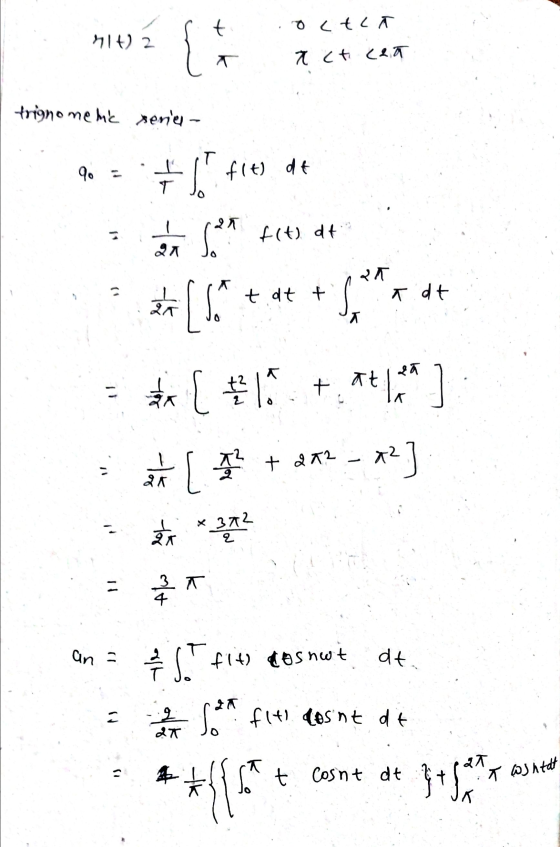 ० ८ १८ 11)2 { tk 7 ८+ ८.1 trignomenic senie- १० f(t) dh T f(t) at 21 M 7 dt T (4 (1) * [[+4+ ++ + x *] * [T + axn - x2] . 2R