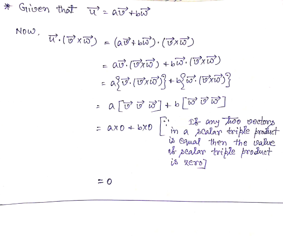 * Given that u = aw too NOW uoloxo) a (awa bw). (B x W) = ai? (Txw) +6W(Txw0) = af T. (Dxc7)} + b} 75. (58W)} sa [To w] +6[W