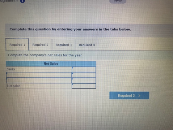 Sighierill 1 Save Complete this question by entering your answers in the tabs below. Required 1 Required 2 Required 3 Require