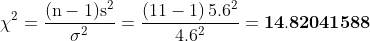 (n 1)s (11 1)5.62 14.82041588 2 4.62