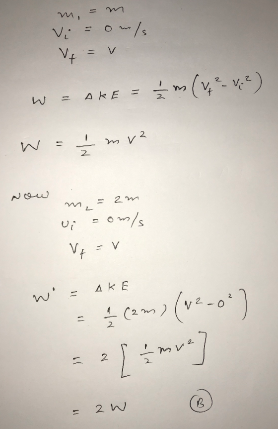1 o/s V ΔKE 11 W 2m 11 Vt V ΔkE w 2 2 2 W i0