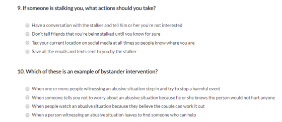 9. If someone is stalking you, what actions should you take? Have a conversation with the stalker and tell him or her youre