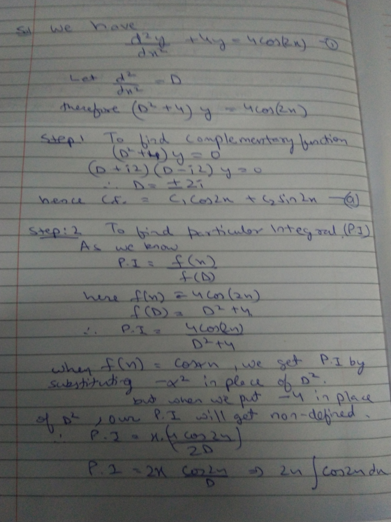 Let d hence conn , we get day tuyucosku) 0 therefore (D² + 4) y 4 col (2n) step! To bind complementary function (6 +12) (0-12