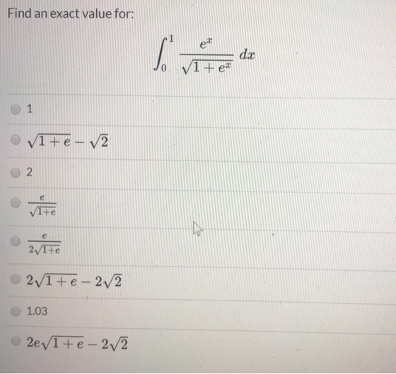 Find an exact value for: V1+e-v2 VIE VIFE 271+e-212 1.03 2ev1+e-272
