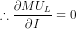 \therefore \frac{\partial MU_L}{\partial I}=0