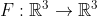 F: \mathbb{R}^3\rightarrow \mathbb{R}^3