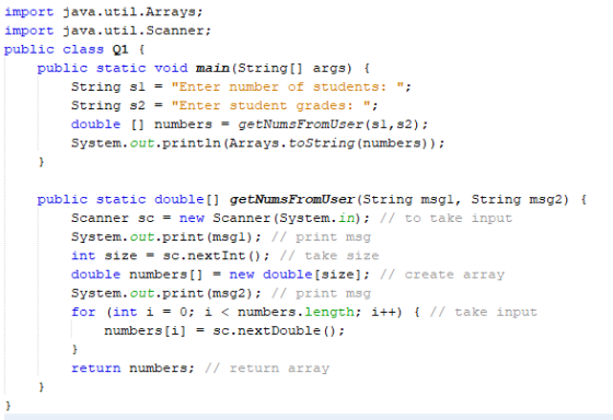 import java.util.Arrays; import java.util.Scanner; public class Q1 { public static void main(String[] args) { String sl = En