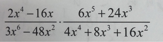2x4-16x 6x +24x3 3x6 48x2 4x4 +8x3 +16x2