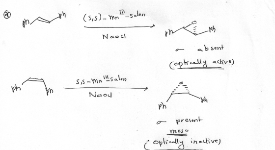 (5,5)mn _salen Naoch a absent Coptically active) s,s-mn salen m Am Sis-mn Salon Naod a present meso ( optically inactive)