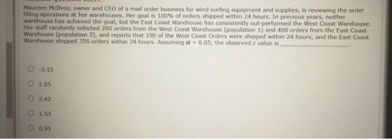 Maureen Mcllvoy, owner and CEO of a mail order business for wind surfing equipment and supplies, is reviewing the order filli