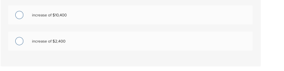 о increase of $10,400 о increase of $2,400