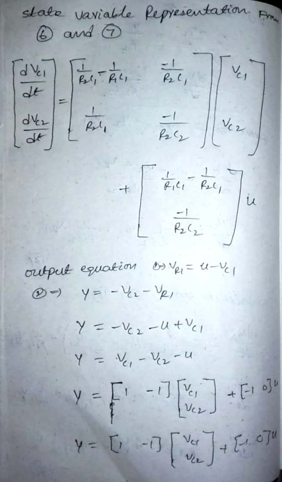 Representation from state variable 6 and 6 + output equation VR = U-vel -) Y = -kz-Vein Y = -V.2 -Ut vel y = x - Ver- u. Y EF