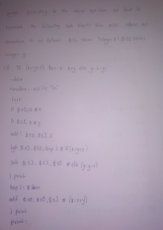 n According o eabove qjues ion we haue lo Convenkion dalo add : 李to,$51.5 loop : #iben J print Prin:
