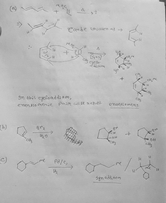 @va +91,? Eaube written as - re och 12 X + Cul 7 > 34+2] at cylitin Joes in c2 1 clb on this cyclo addition, enantiomeric pa