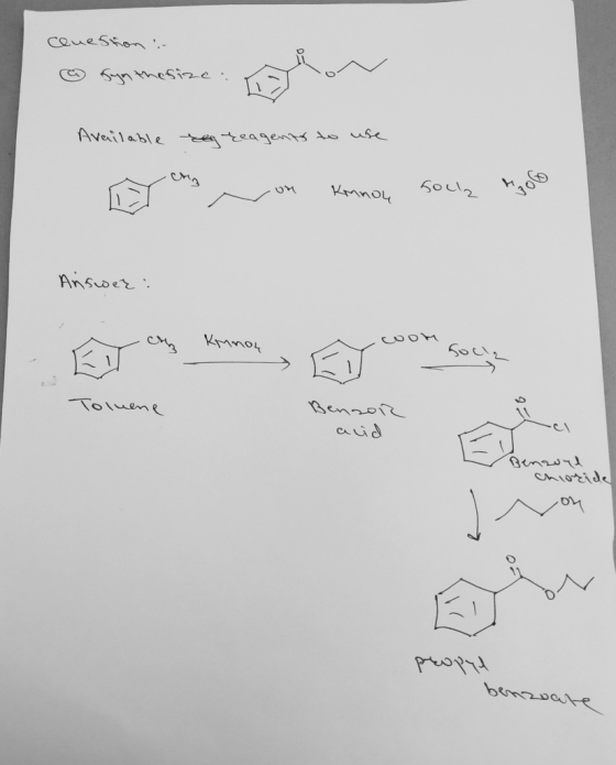 cuestion : ① synthesize © ཏུ་གནས་རིས་ Available reg reagents to use We won Konnou solla hyolo Answer: chh Krnou coom solla KU