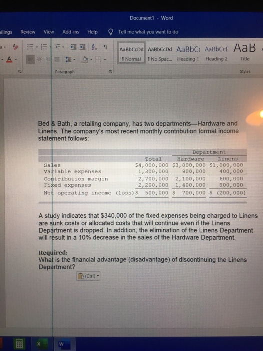 Document1 - Word ilings Review View Add-ins Help Tell me what you want to do AEE E B 2 21 AaBbcedd AoBbceDd AaBbc Aabbcct AaB