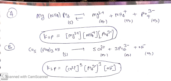 - 4 E Cage) (99-) 199,) mg (NH4) Pod Z mg2+ + what + post is Tesp = [mget] [withit pof?]) cas (pogla oH 5 ca?t + 3 por tot (1
