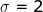 \sigma = 2