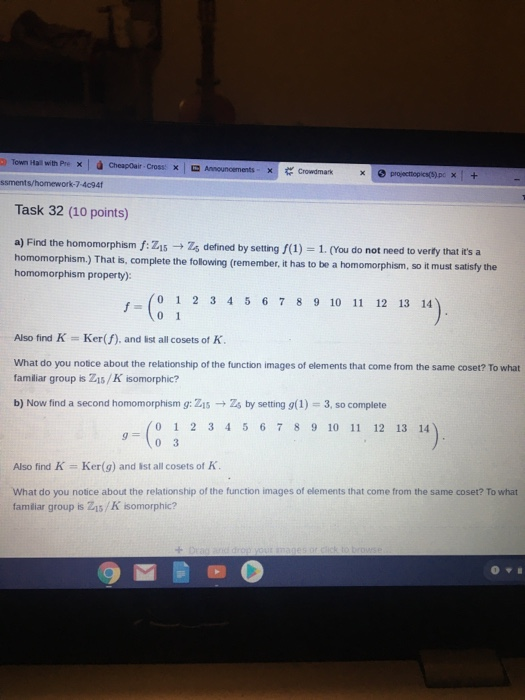 Town Hall with Pe CheapOair Cross X Amouncements x Crowdmark X proiecte X + - ssments/homework-7-4c94f Task 32 (10 points) a)