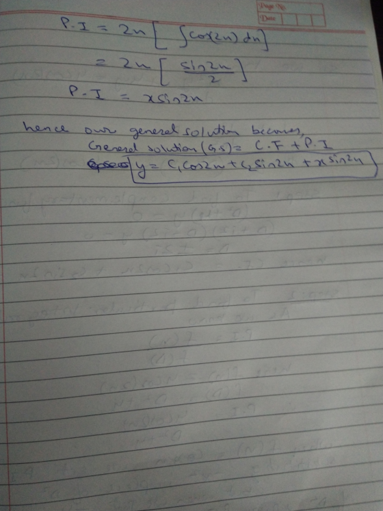 I Page P.1 = zu scoren) dan zu sinau 2 P-I xsazn hence our generel solution becomes Generd solution (G.s) C.Ft P. I Opse.co y